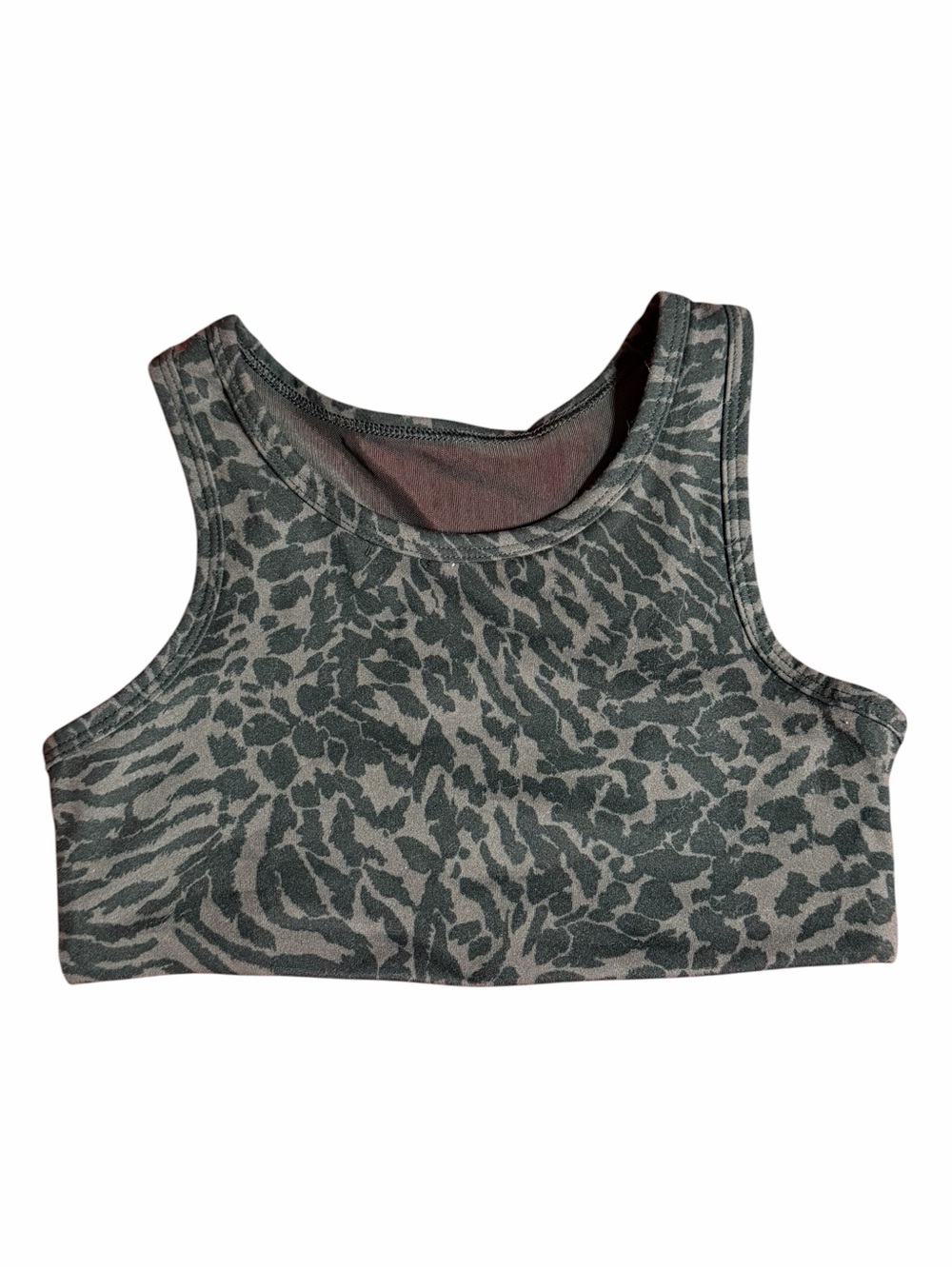 Girls NWOT Grey & Black Animal Print  Sports Bra S 6/7
